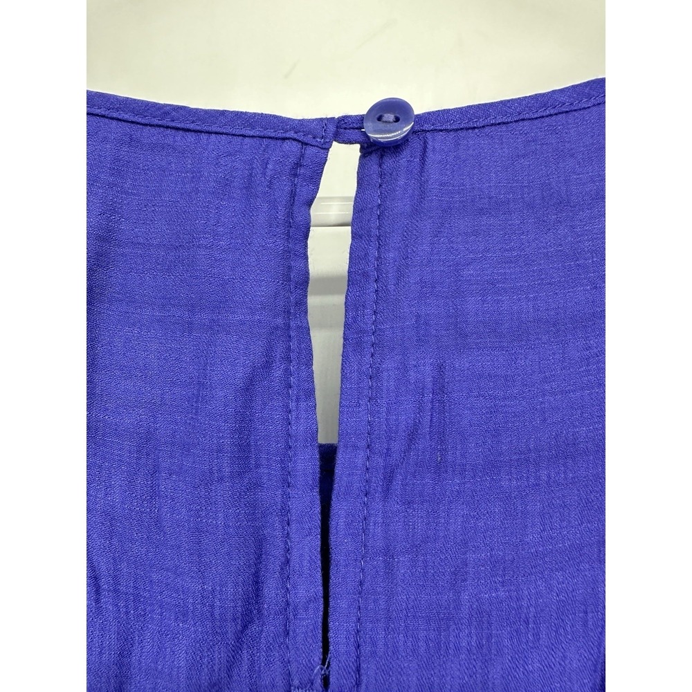 J.Jill Saguaro Tiered Maxi Dress 3X Royal Purple Boho Resort Coastal Grandma - Picture 14 of 14